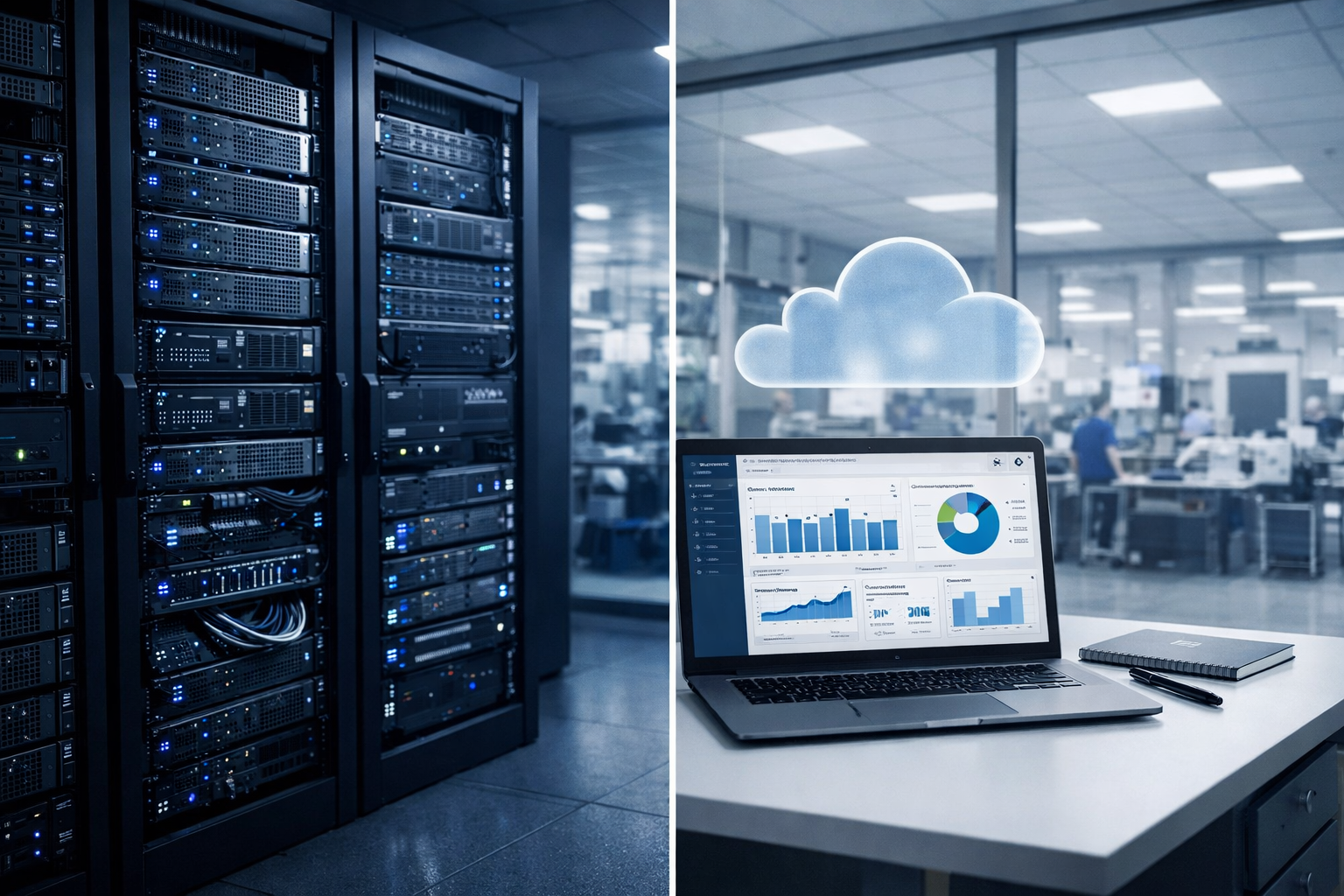 Cloud ERP vs on-premise ERP comparison for UK manufacturing businesses in 2026