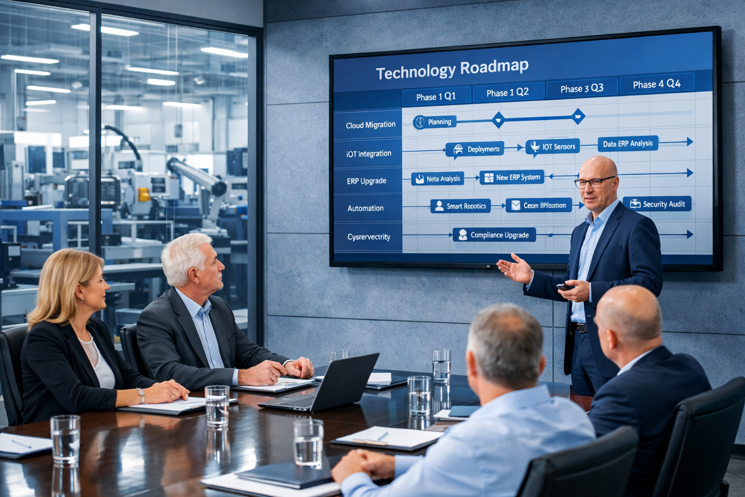 Manufacturing IT roadmap presentation to board of directors for approval