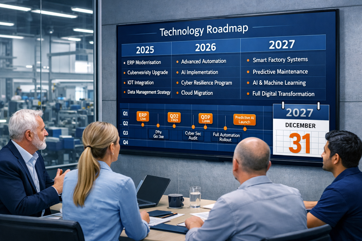 Manufacturing technology roadmap planning for UK manufacturers preparing for 2027